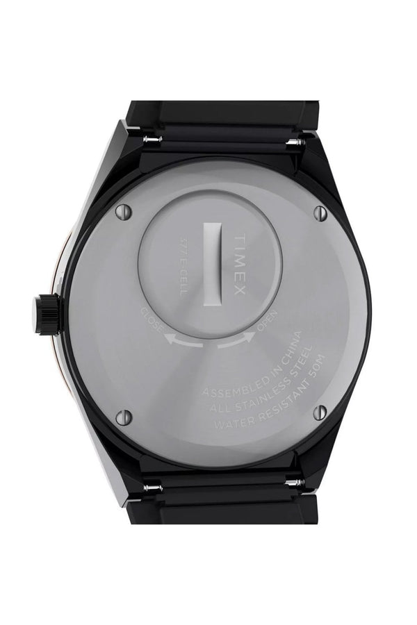 Timex Ladies Q Timex 36mm Black Crystalized Lab Watch TW2W10600