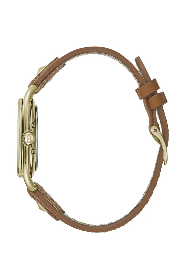 Furla Ladies Studs Index 24mm Gold-Tone leather Strap Watch WW00008002L2