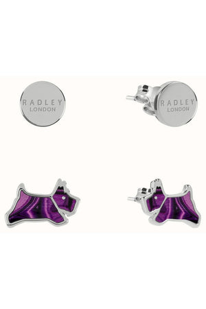 Radley Silver Plated Scottie Dog Stud Earrings | Twin Pack RYJ1385S