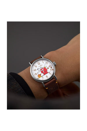 Timex Gents x Peanuts® Standard Thanksgiving 40mm Leather Strap Watch TW2W44300