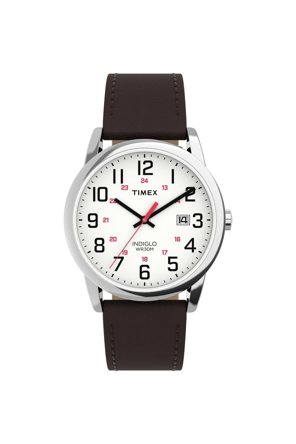 Timex Gents Easy Reader® Classic 38mm Brown Leather Strap Watch TW2Y12600