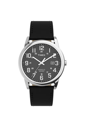 Timex Gents Easy Reader® Classic 38mm Black Leather Strap Watch TW2Y12800