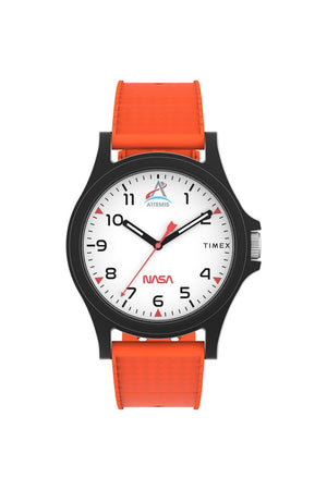 Timex Gents Main Street NASA Artemis 40mm Silicone Strap Watch TW2Y13000
