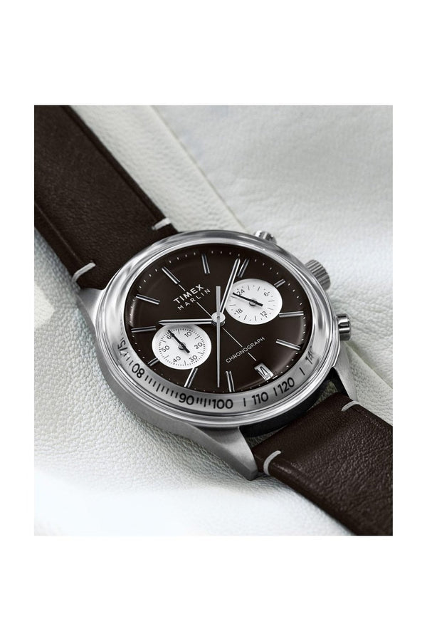 Timex TW2Y24700 Gents Watch Marlin Jet Quartz Chronograph 40mm Leather Strap