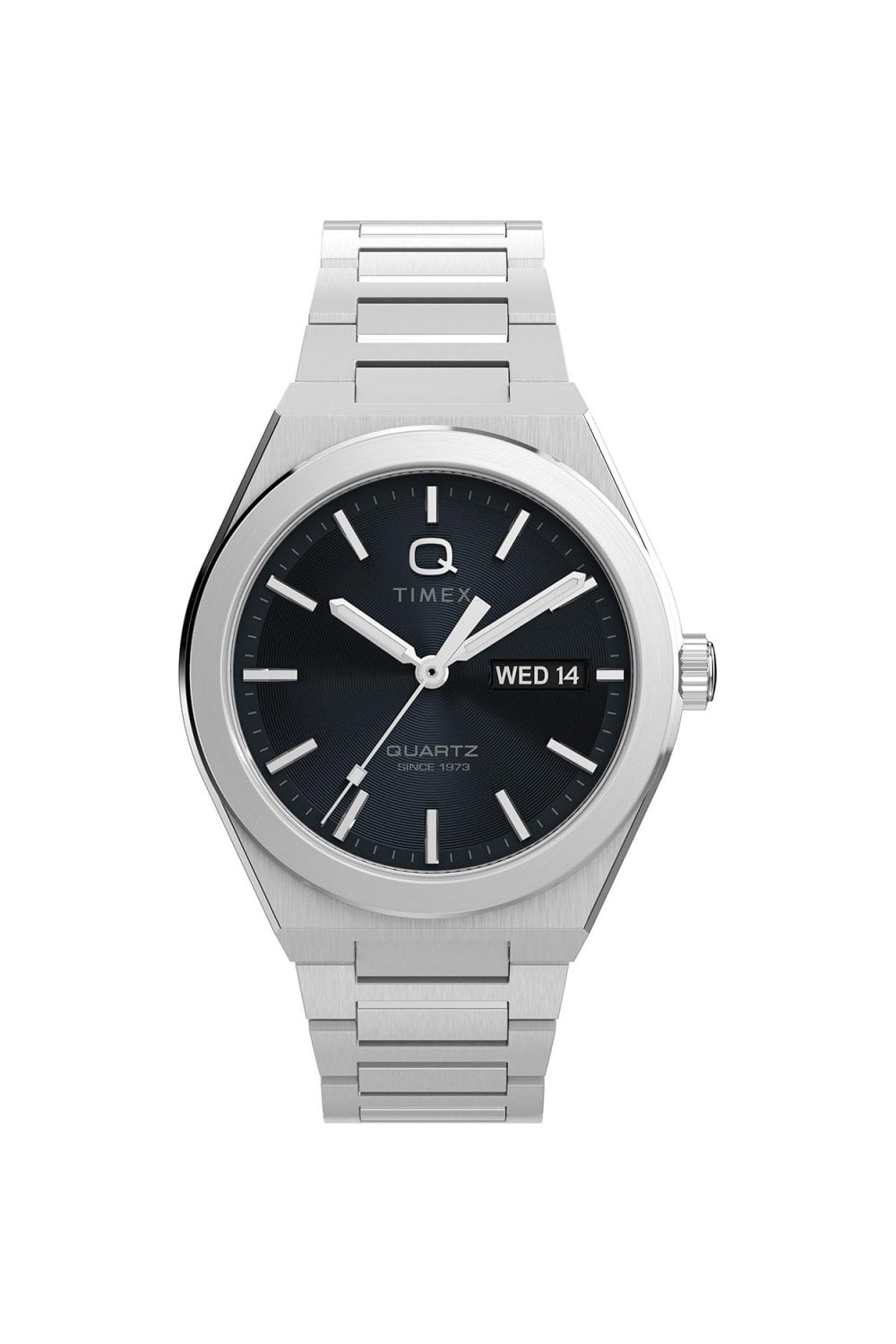Timex Q Gents Continental Day/Date 39mm Stainless Steel Bracelet Watch TW2Y25000
