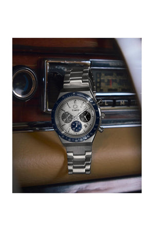 Timex Q Gents Chronograph 40mm Stainless Steel Bracelet Watch TW2Y36200