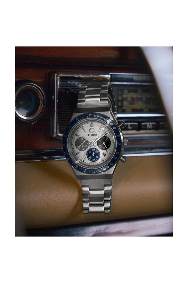 Timex Q Gents Chronograph 40mm Stainless Steel Bracelet Watch TW2Y36200