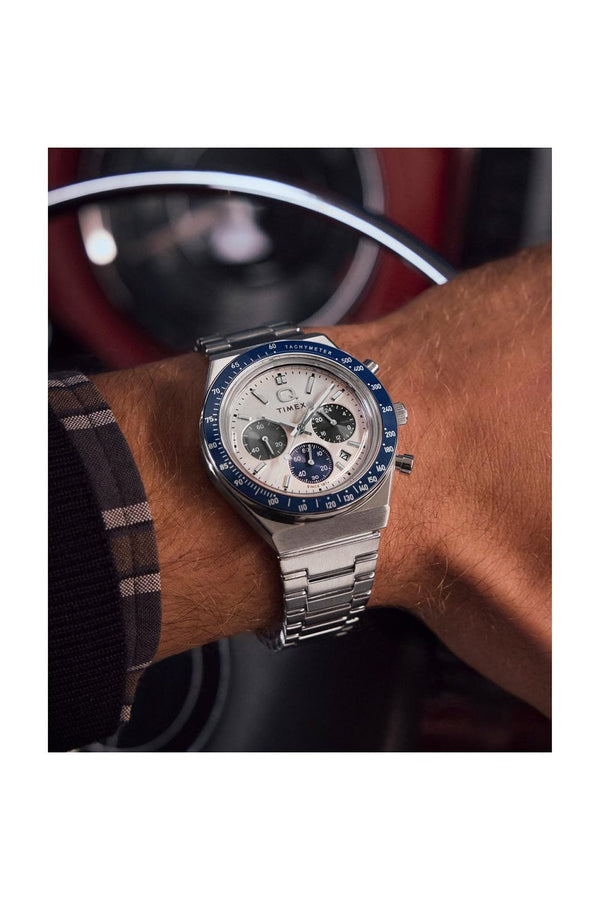 Timex Q Gents Chronograph 40mm Stainless Steel Bracelet Watch TW2Y36200