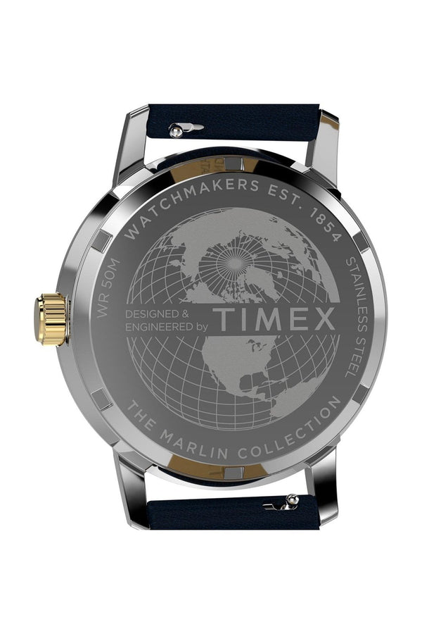 Timex Gents Marlin® Quartz GMT 40mm Leather Strap Watch TW2Y47900