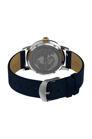 Timex Gents Marlin® Quartz GMT 40mm Leather Strap Watch TW2Y47900