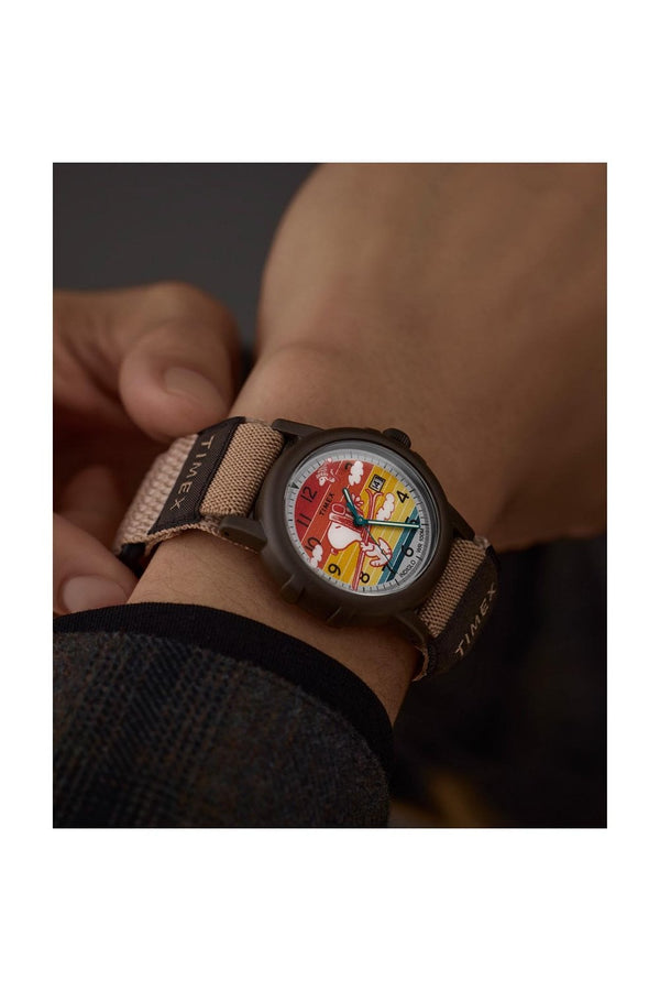 Timex Gents x Peanuts® Camper Ski 38mm Fabric Strap Watch TW4B34900