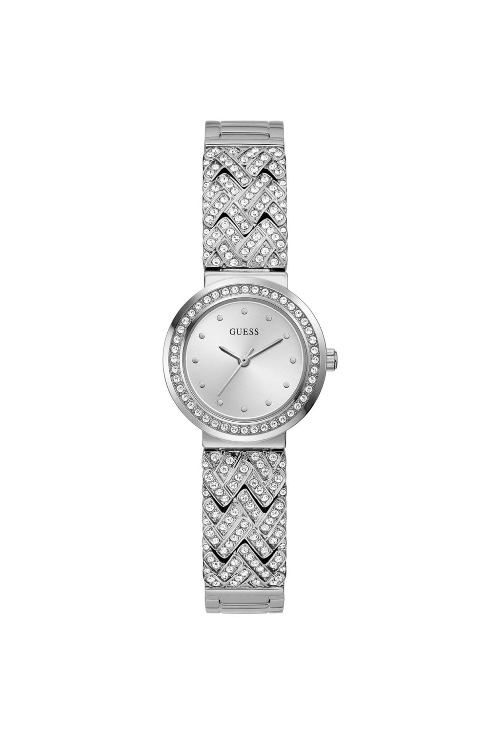 Guess Ladies Silver-Tone Stainless Steel Treasure Watch GW0476L1