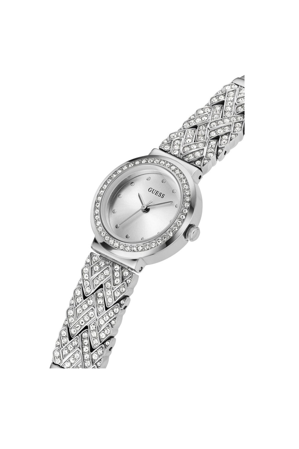 Guess Ladies Silver-Tone Stainless Steel Treasure Watch GW0476L1
