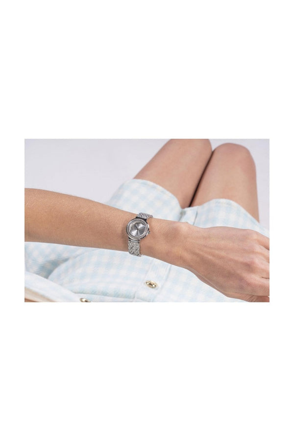 Guess Ladies Silver-Tone Stainless Steel Treasure Watch GW0476L1