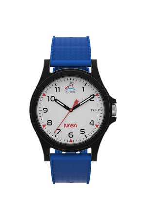 Timex Gents Main Street NASA Artemis 40mm Silicone Strap Watch TW2Y13100