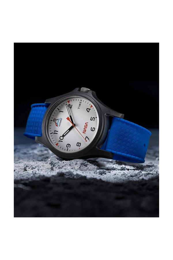 Timex Gents Main Street NASA Artemis 40mm Silicone Strap Watch TW2Y13100