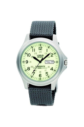Lorus RJ655AX9 Gents Lumibrite Military Style 37mm Watch