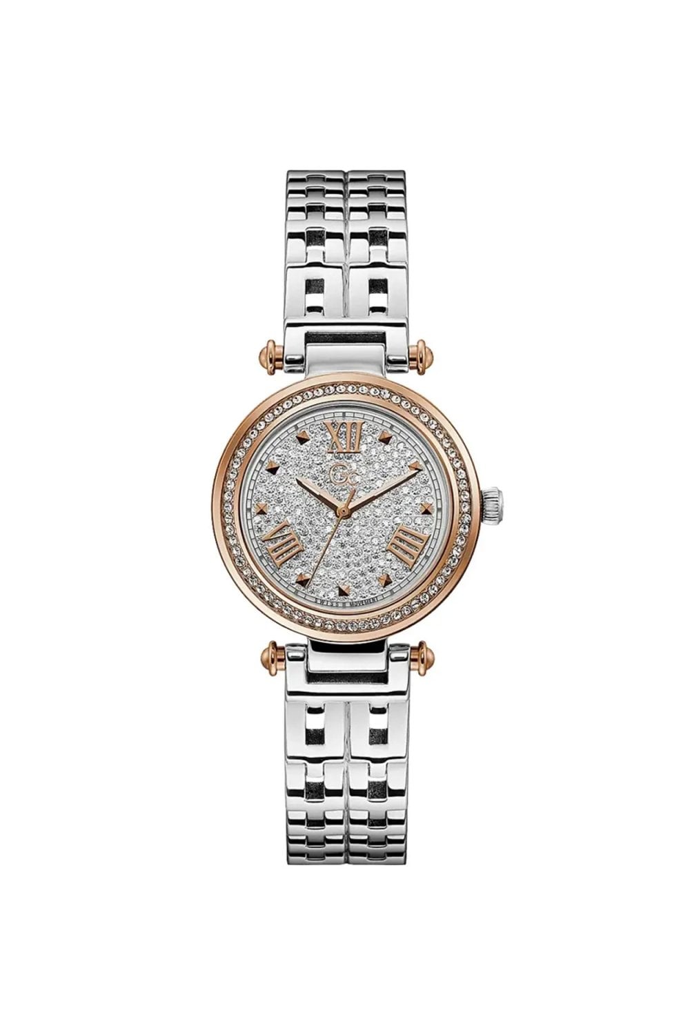 GC Ladies PrimeChic Silver-Tone Stainless Steel 32mm Dress Watch Y47004L1MF