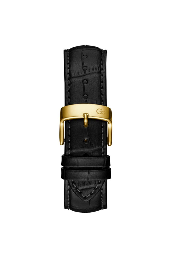 GC Gents Executive Chrono Black Leather Strap 44mm Dress Watch Y27010G2MF