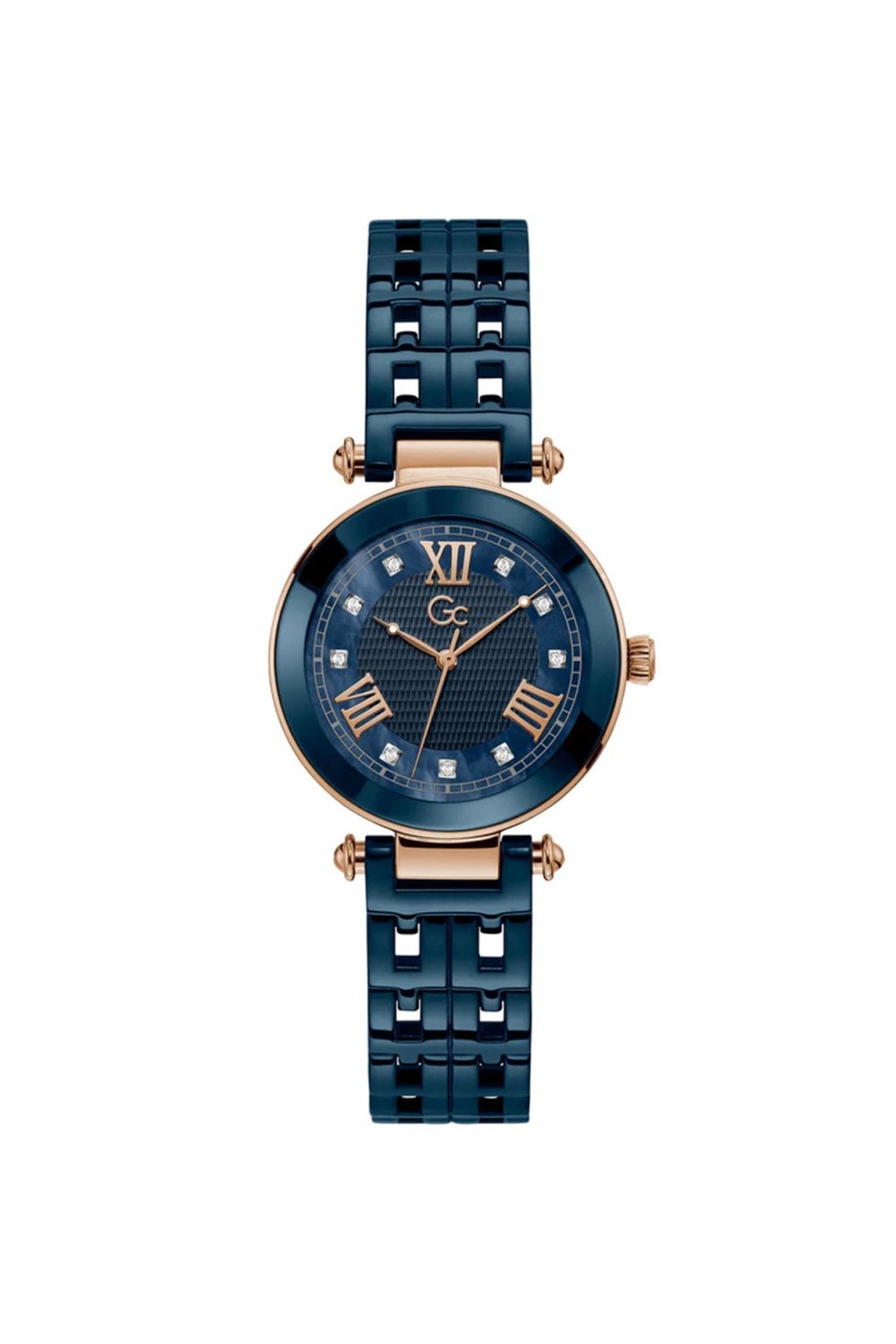 GC Ladies PrimeChic Blue Ceramic Strap 32mm Dress Watch Y66005L7MF