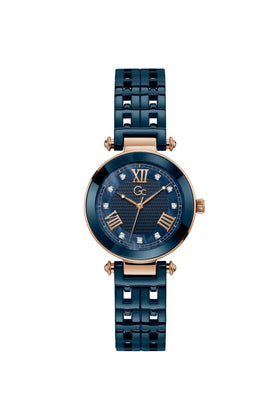 GC Ladies PrimeChic Blue Ceramic Strap 32mm Dress Watch Y66005L7MF