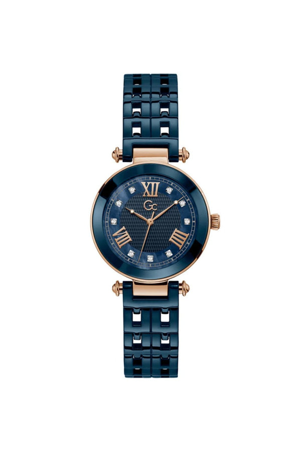 GC Ladies PrimeChic Blue Ceramic Strap 32mm Dress Watch Y66005L7MF
