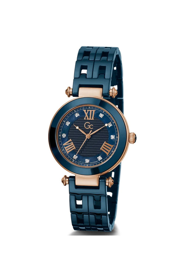 GC Ladies PrimeChic Blue Ceramic Strap 32mm Dress Watch Y66005L7MF