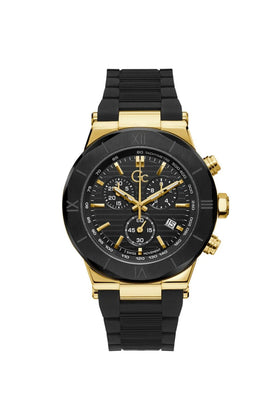 GC Gents Force Black Silicone Strap 44mm Dress Watch Y69005G2MF
