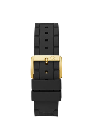 GC Gents Force Black Silicone Strap 44mm Dress Watch Y69005G2MF
