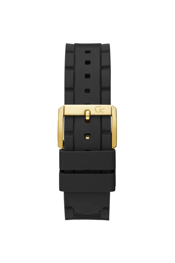 GC Gents Force Black Silicone Strap 44mm Dress Watch Y69005G2MF