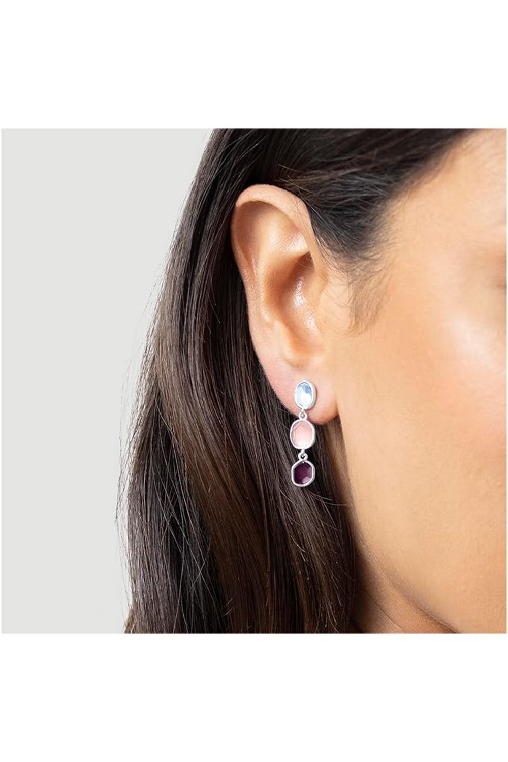 Radley Ladies Plated Sterling Silver Hanging Charm Stone Earrings RYJ1375S