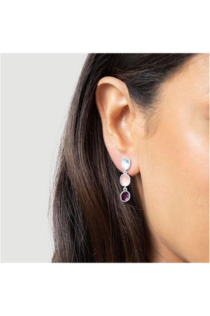 Radley Ladies Plated Sterling Silver Hanging Charm Stone Earrings RYJ1375S