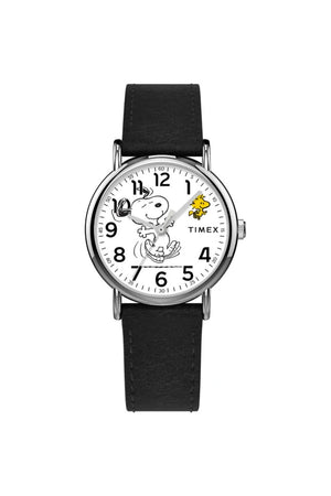 Timex x Peanuts Weekender Snoopy Dancing 38mm Watch TW2Y31000