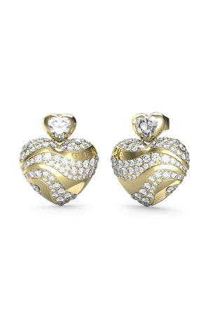 Guess Ladies In My Heart Earrings UBE04499YG