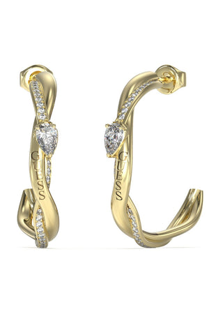 Guess Ladies Twist Earrings UBE05063YG