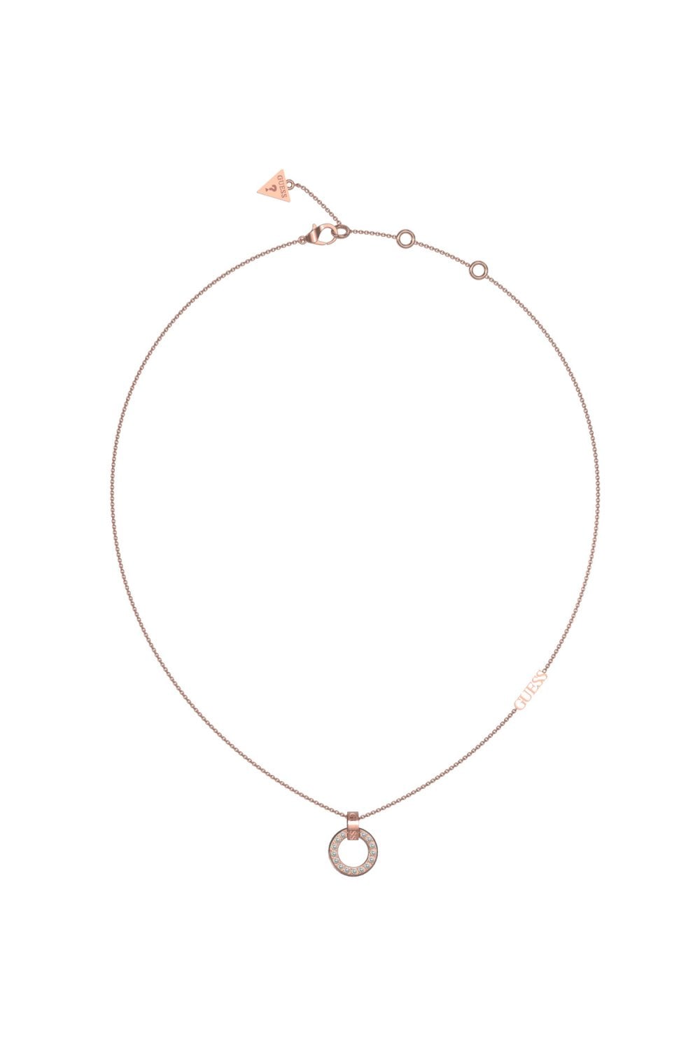 Guess Ladies Circle Lights Necklace UBN03159RG