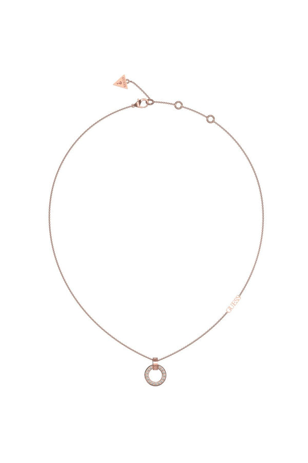 Guess Ladies Circle Lights Necklace UBN03159RG