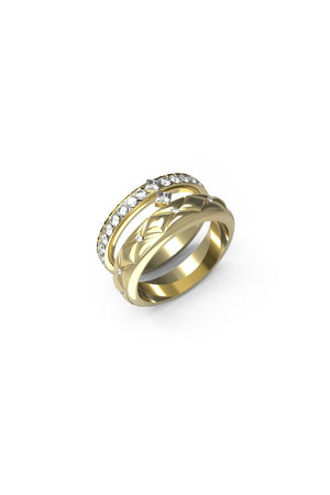 Guess Ladies Stylish Guess Ring UBR04586YG56