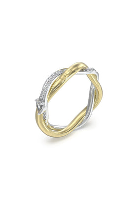 Guess Ladies Twist Ring UBR05068YGRH54