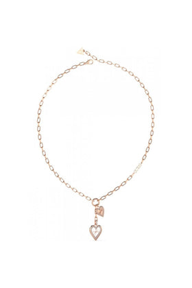 Guess Ladies Love Me Tender Necklace UBN03234RHRG