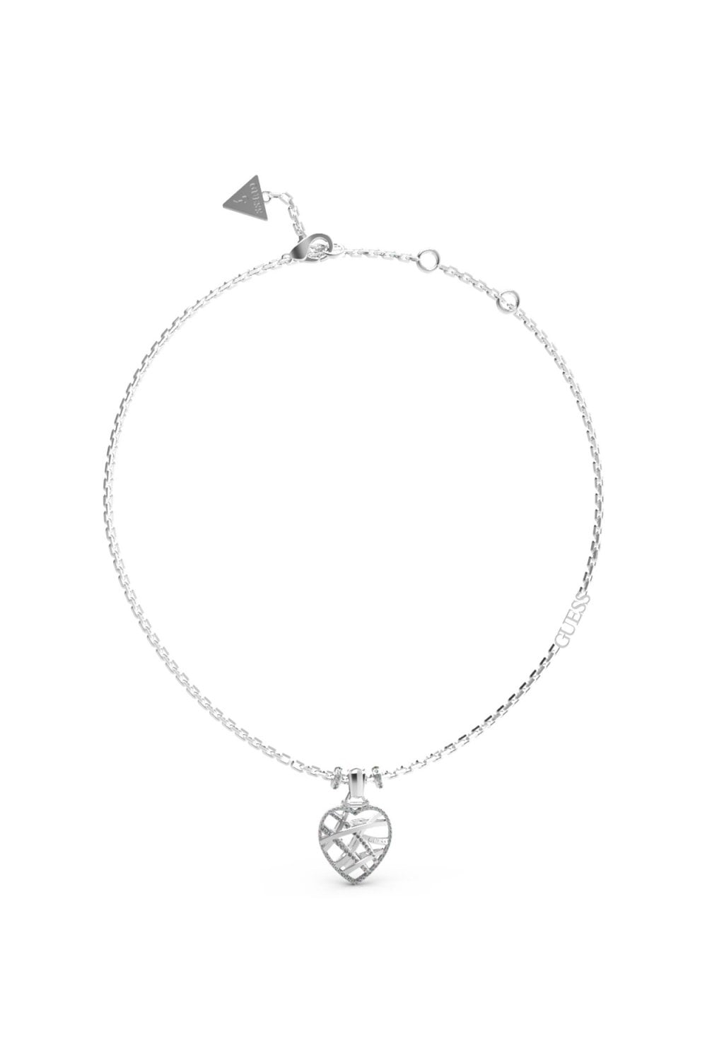 Guess Ladies Heart Cage Necklace UBN03099RH