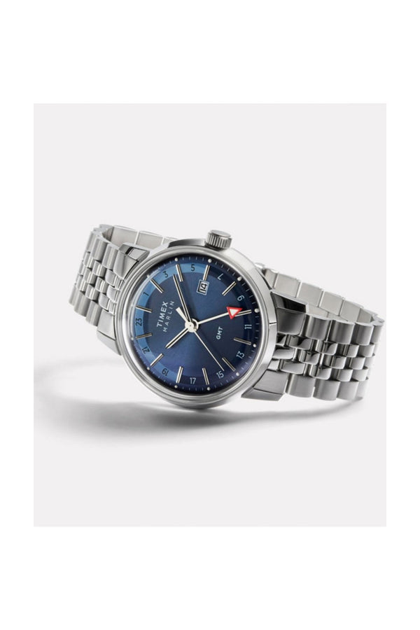 Timex Marlin Quartz GMT 40mm Stainless Steel Watch TW2Y47600