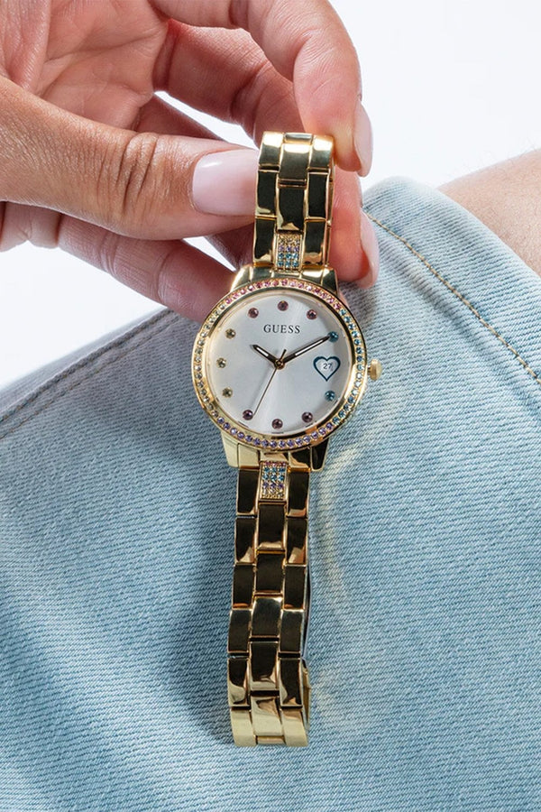 Guess Ladies Three Of Hearts 34mm Dress Watch GW0657L2