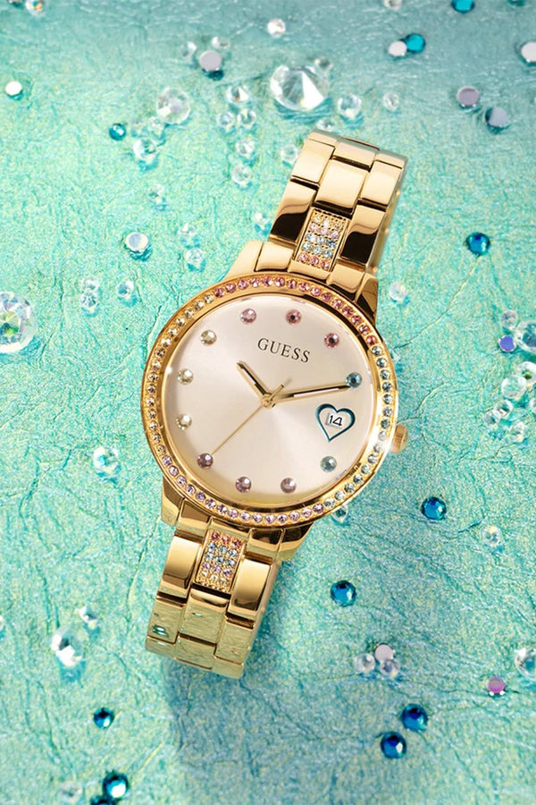 Guess Ladies Three Of Hearts 34mm Dress Watch GW0657L2