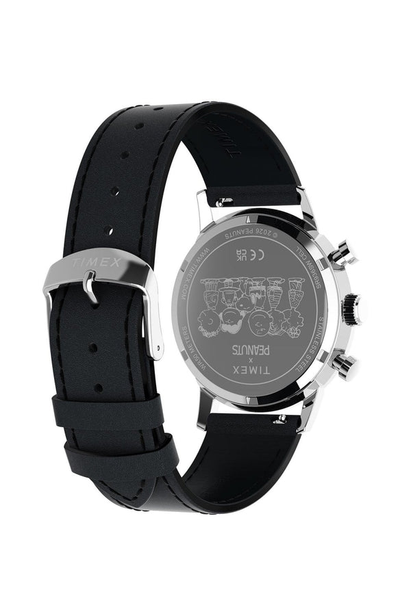 Timex Peanuts x Marlin Chronograph Joe Cool 40mm Leather Strap Watch TW2Y48500