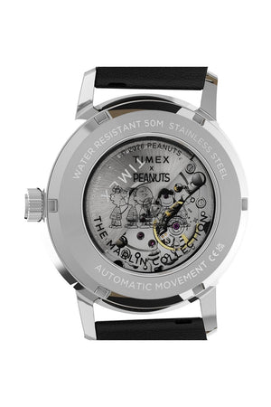 Timex Peanuts x Marlin Automatic Americana 40mm Leather Strap Watch TW2Y50300