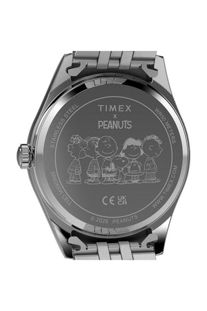 Timex Peanuts x Legacy Snoopy Flower Dial 36mm Stainless Steel Bracelet Watch TW2Y52600