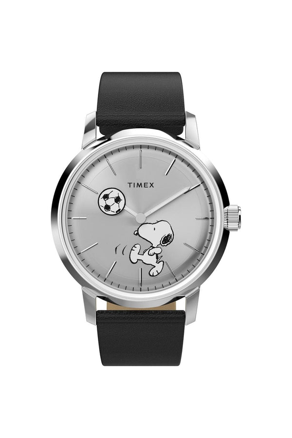 Timex Peanuts x Marlin Automatic Soccer 40mm Leather Strap Watch TW2Y53800
