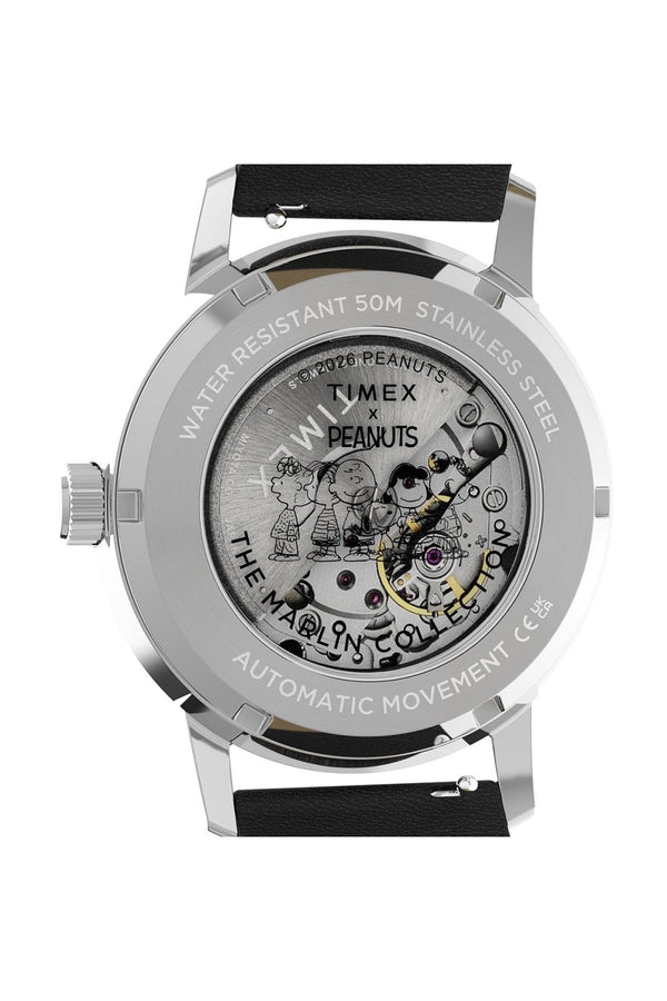 Timex Peanuts x Marlin Automatic Soccer 40mm Leather Strap Watch TW2Y53800