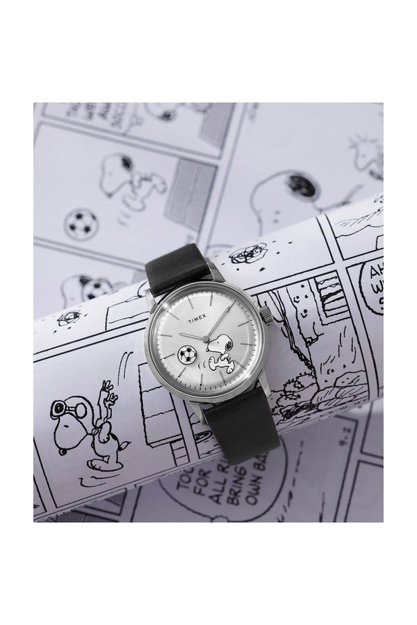 Timex Peanuts x Marlin Automatic Soccer 40mm Leather Strap Watch TW2Y53800
